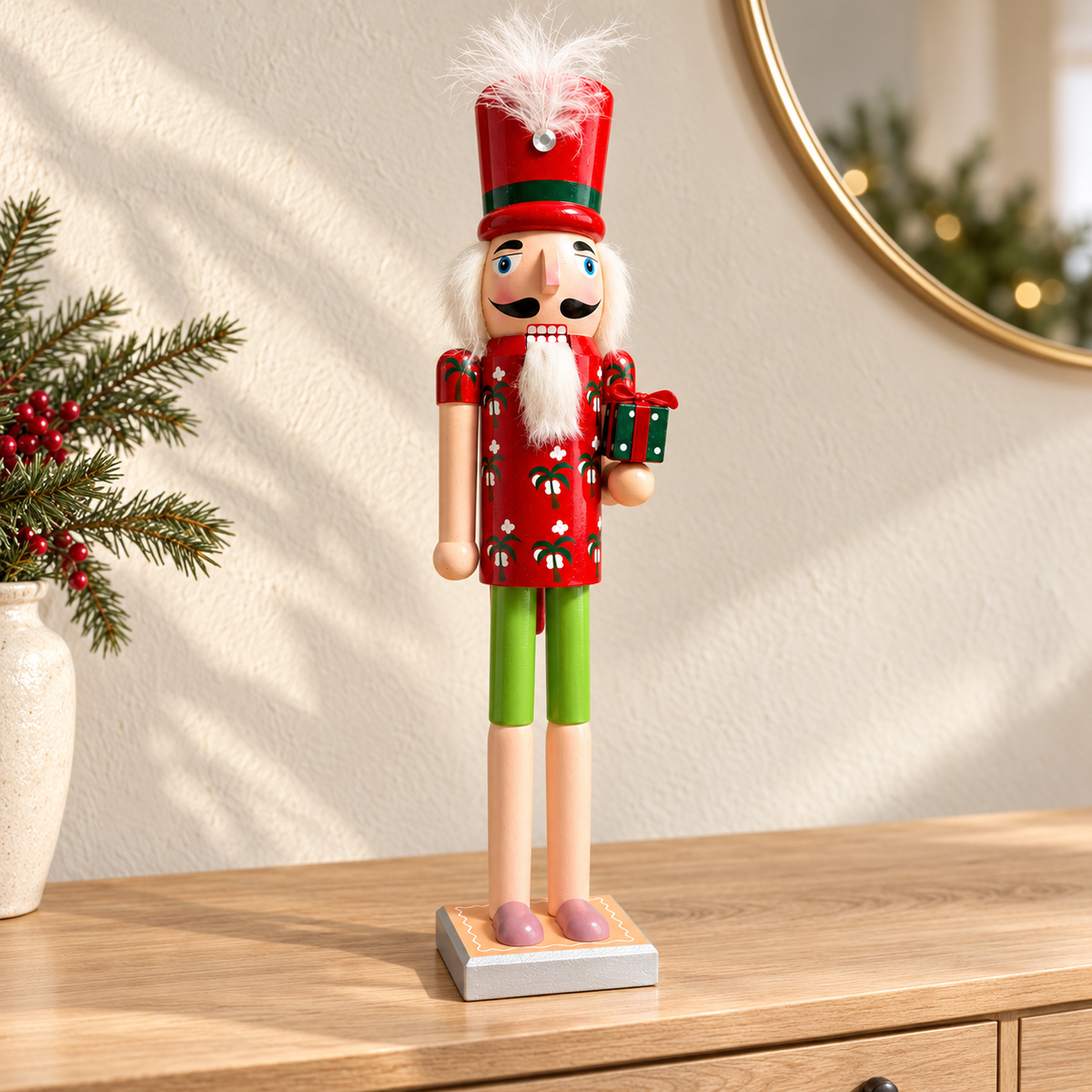 Handmade Tropical Christmas Nutcracker – 43 cm