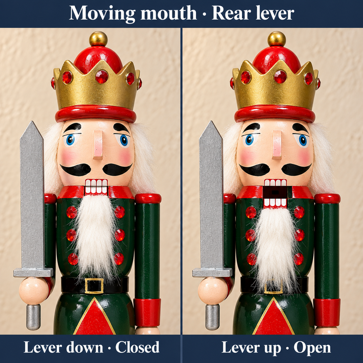 Handmade Christmas King Nutcracker – 43 cm