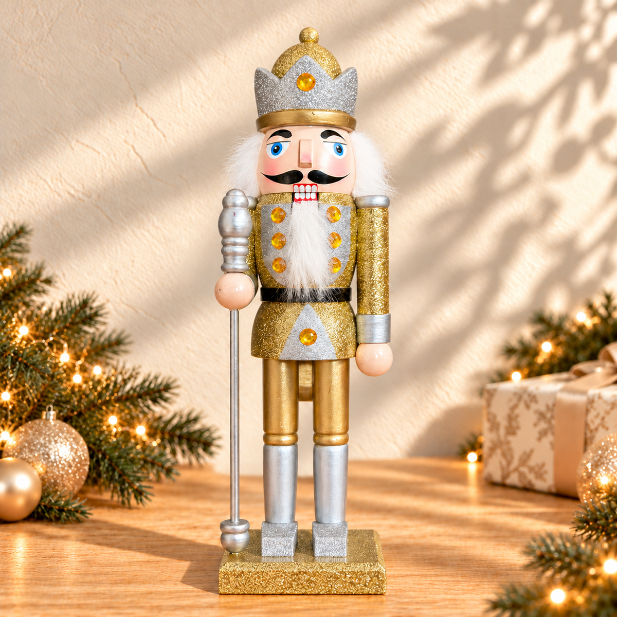 Golden King Nutcracker - 25 cm