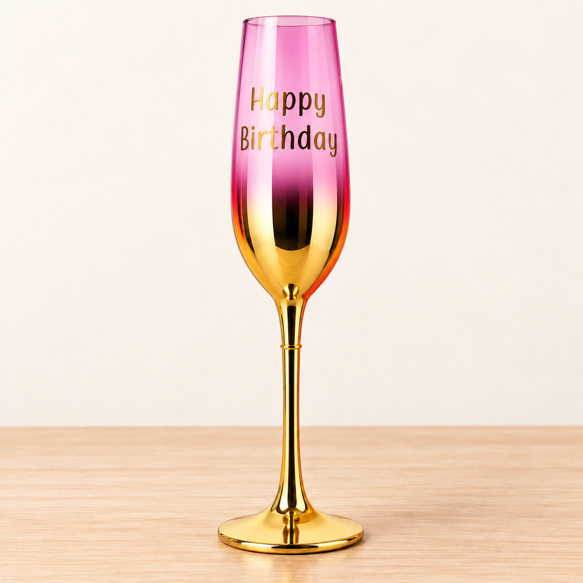 Happy Birthday Champagne Flute