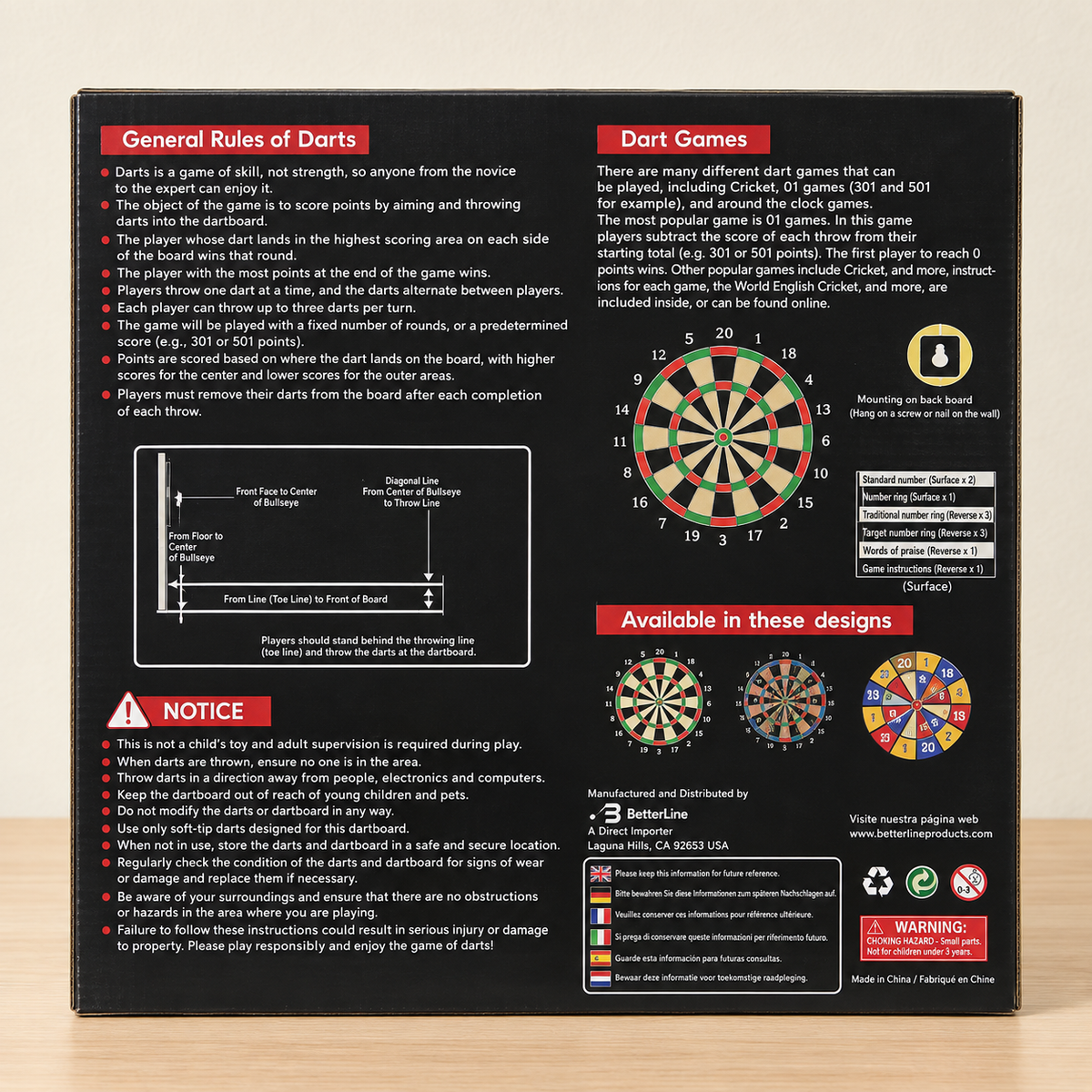 BetterLine Magnetic Dartboard Set – 40 cm