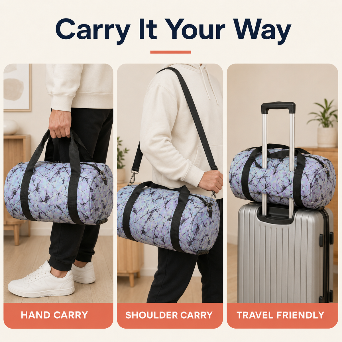 Reflective Color-Shift Duffle Bag