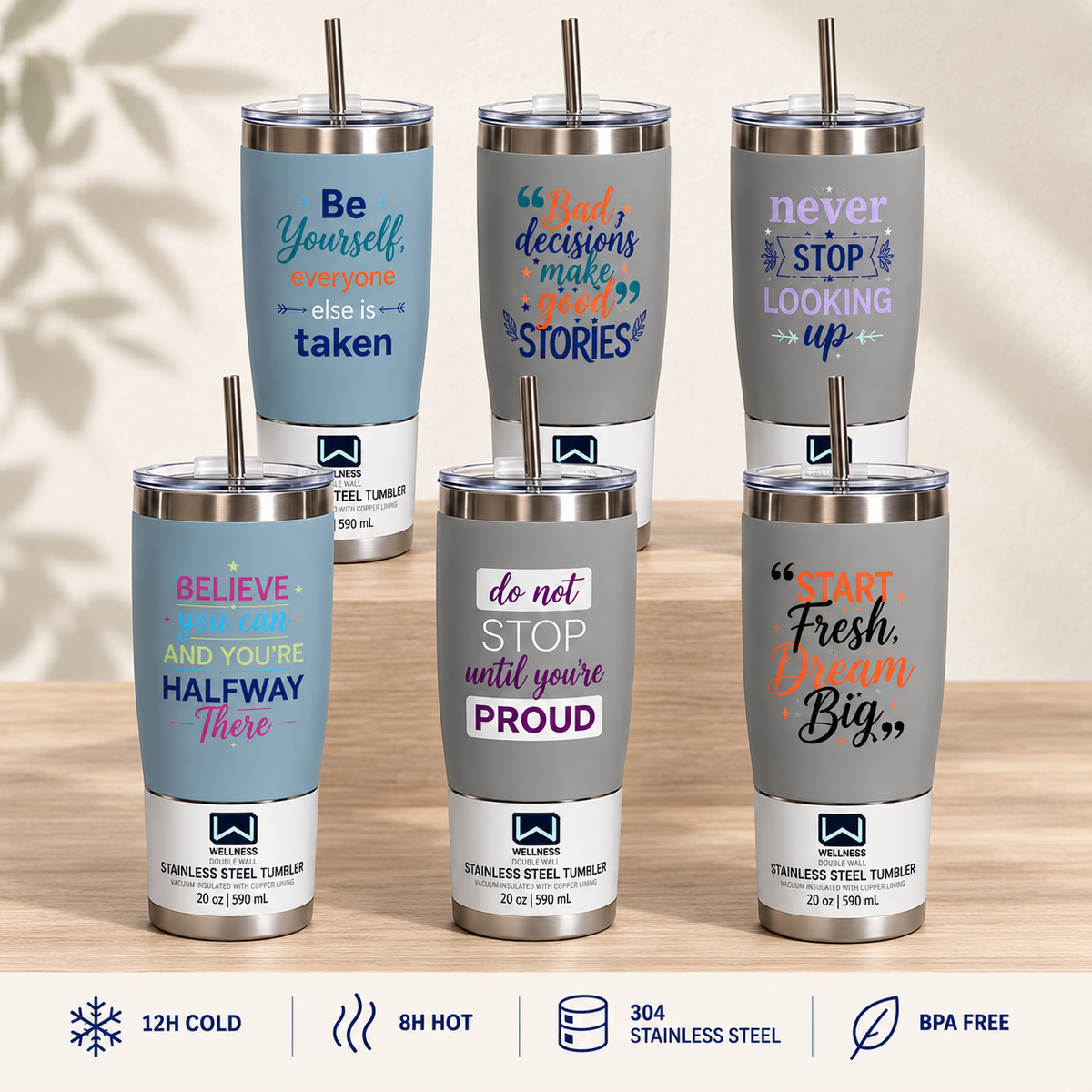 Motivational Tumbler - 20 oz