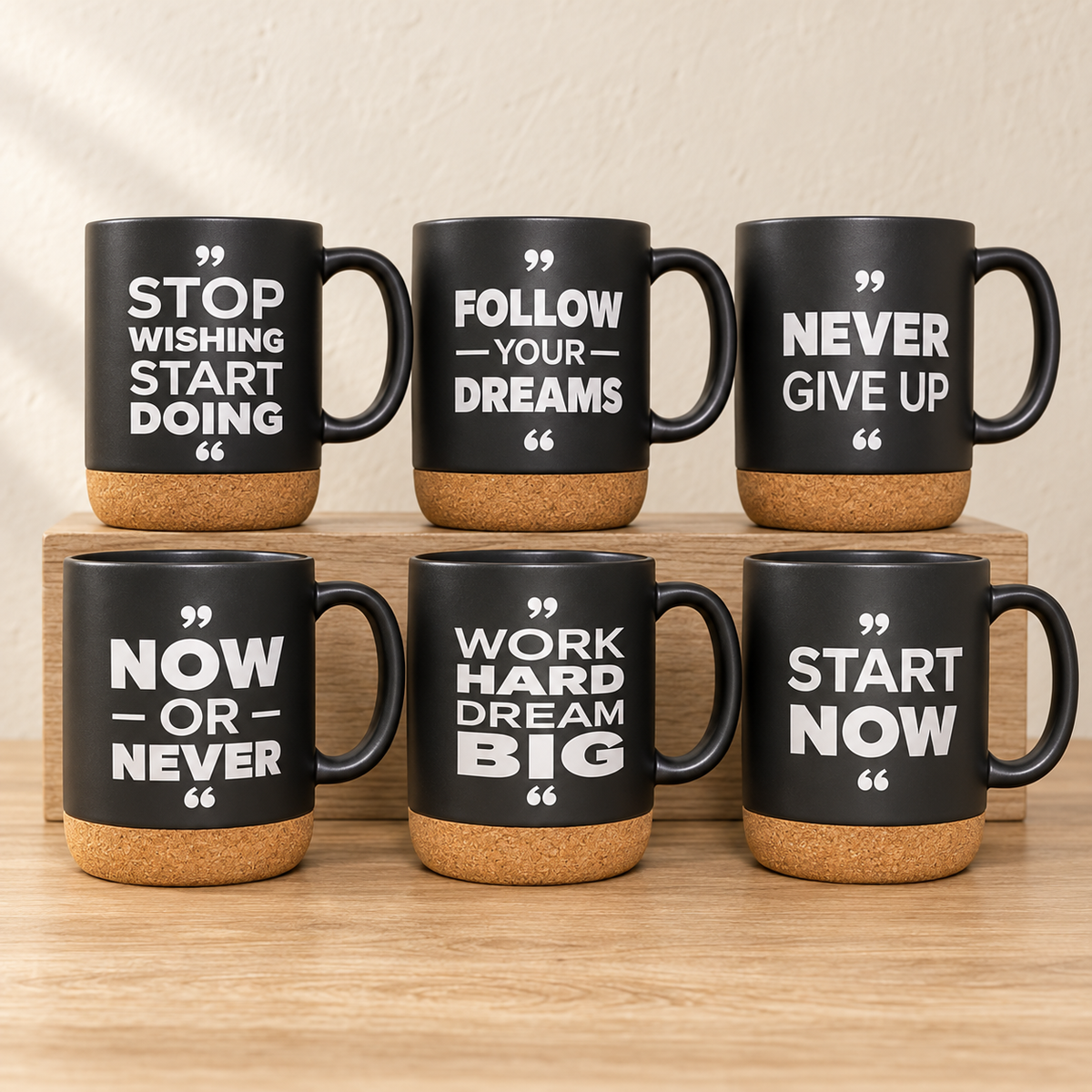 Motivational Cork-Base Mug