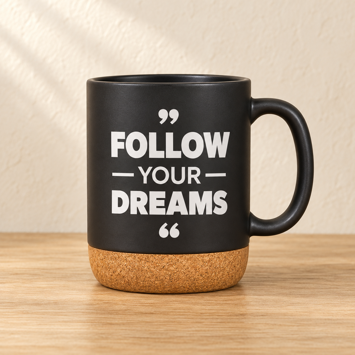 Motivational Cork-Base Mug