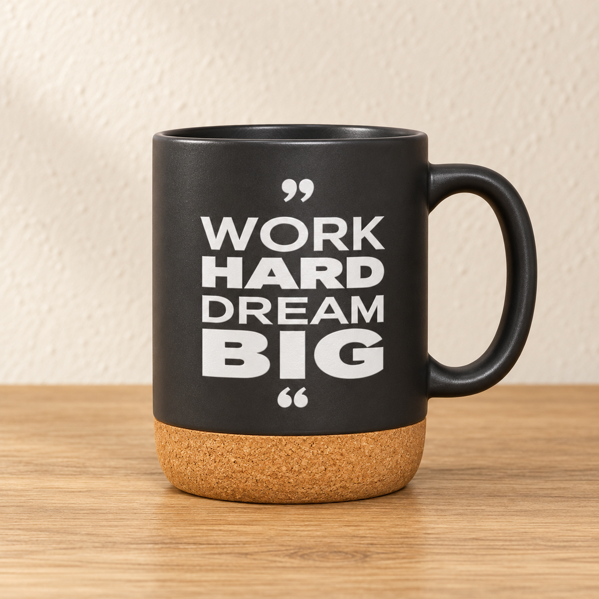 Motivational Cork-Base Mug