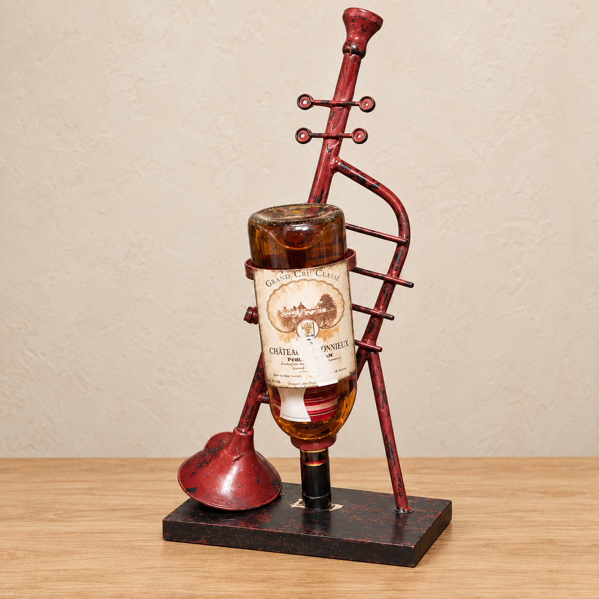 Vintage Trumpet Wine Bottle Holder