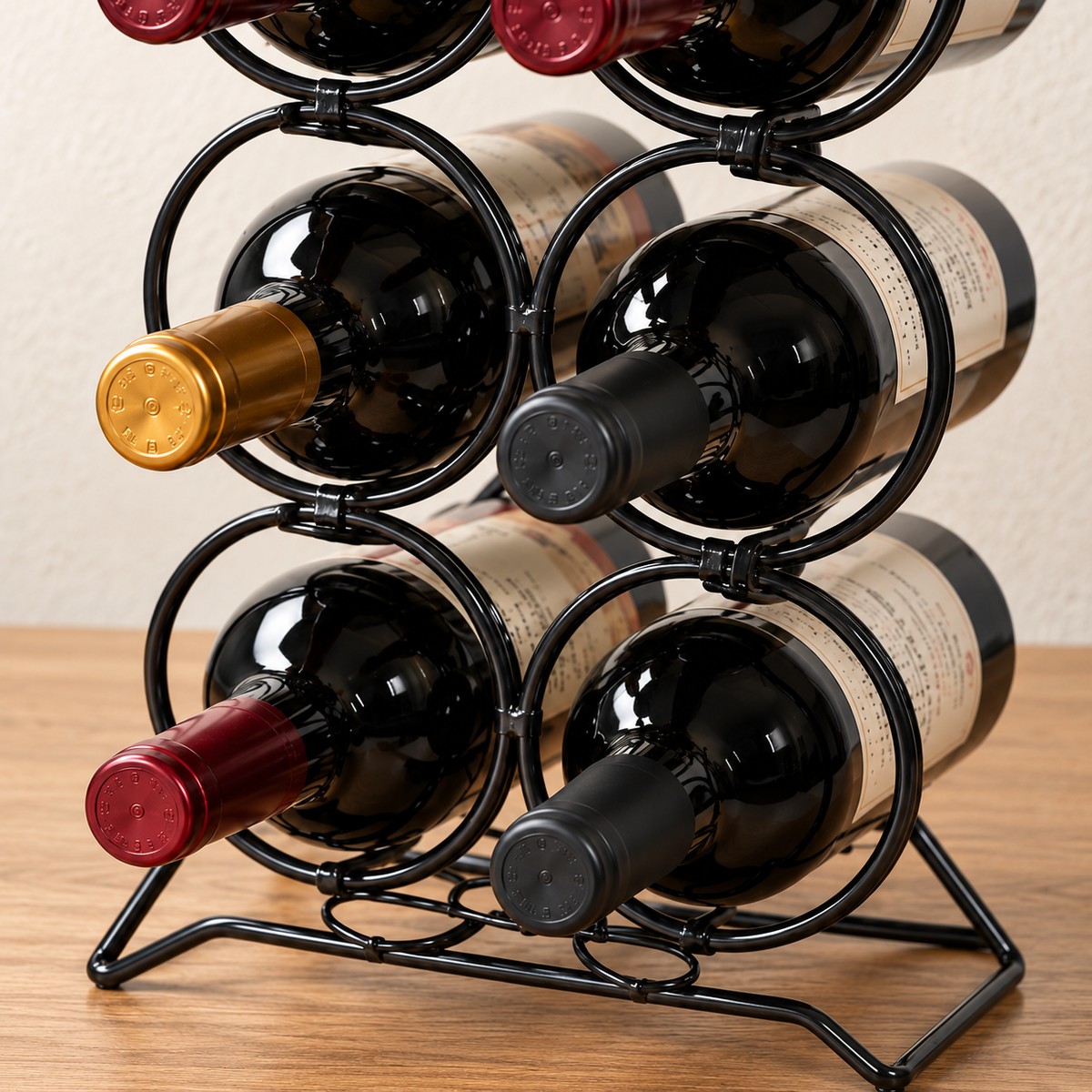 6-Bottle Metal Wine Rack