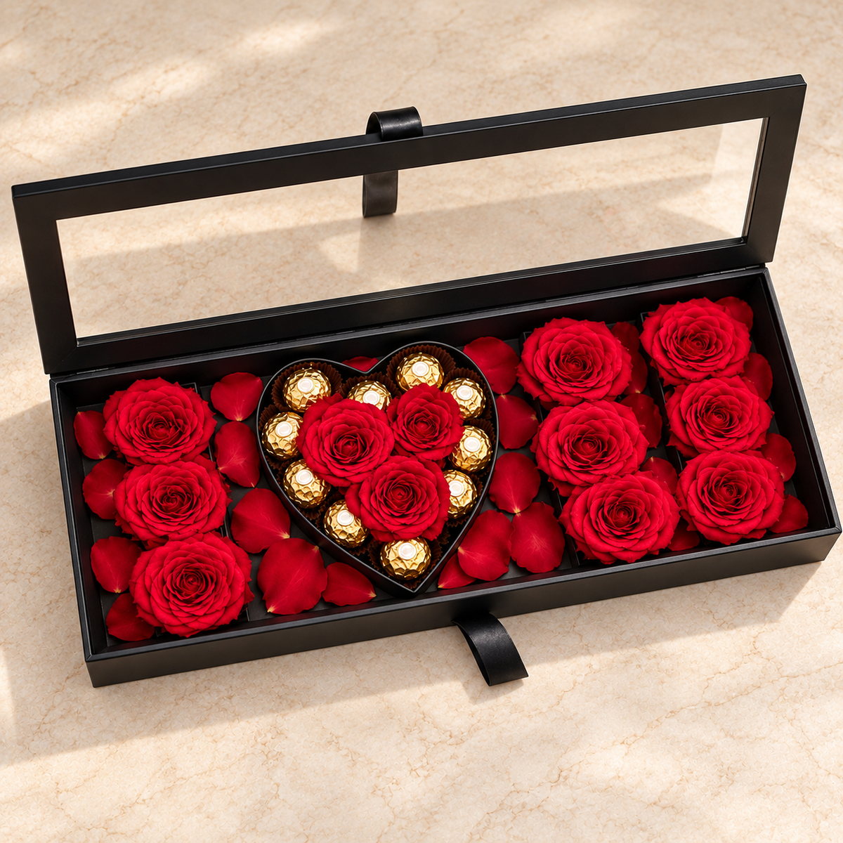 I Heart U Rose & Chocolate Box