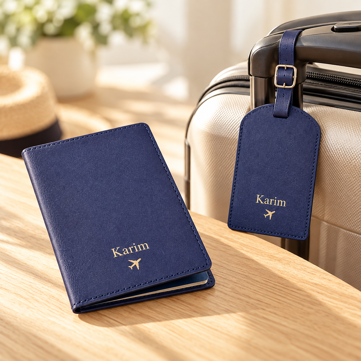 Personalized Passport & Luggage Tag Set