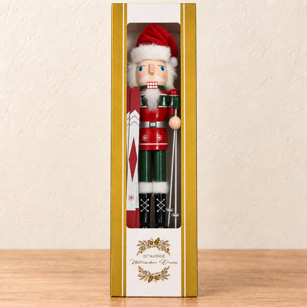 Handmade Christmas Skier Nutcracker – 43 cm