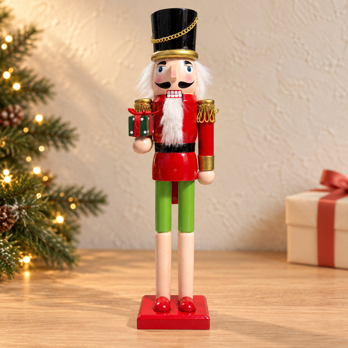 Handmade Gift-Bearing Soldier Nutcracker – 43 cm