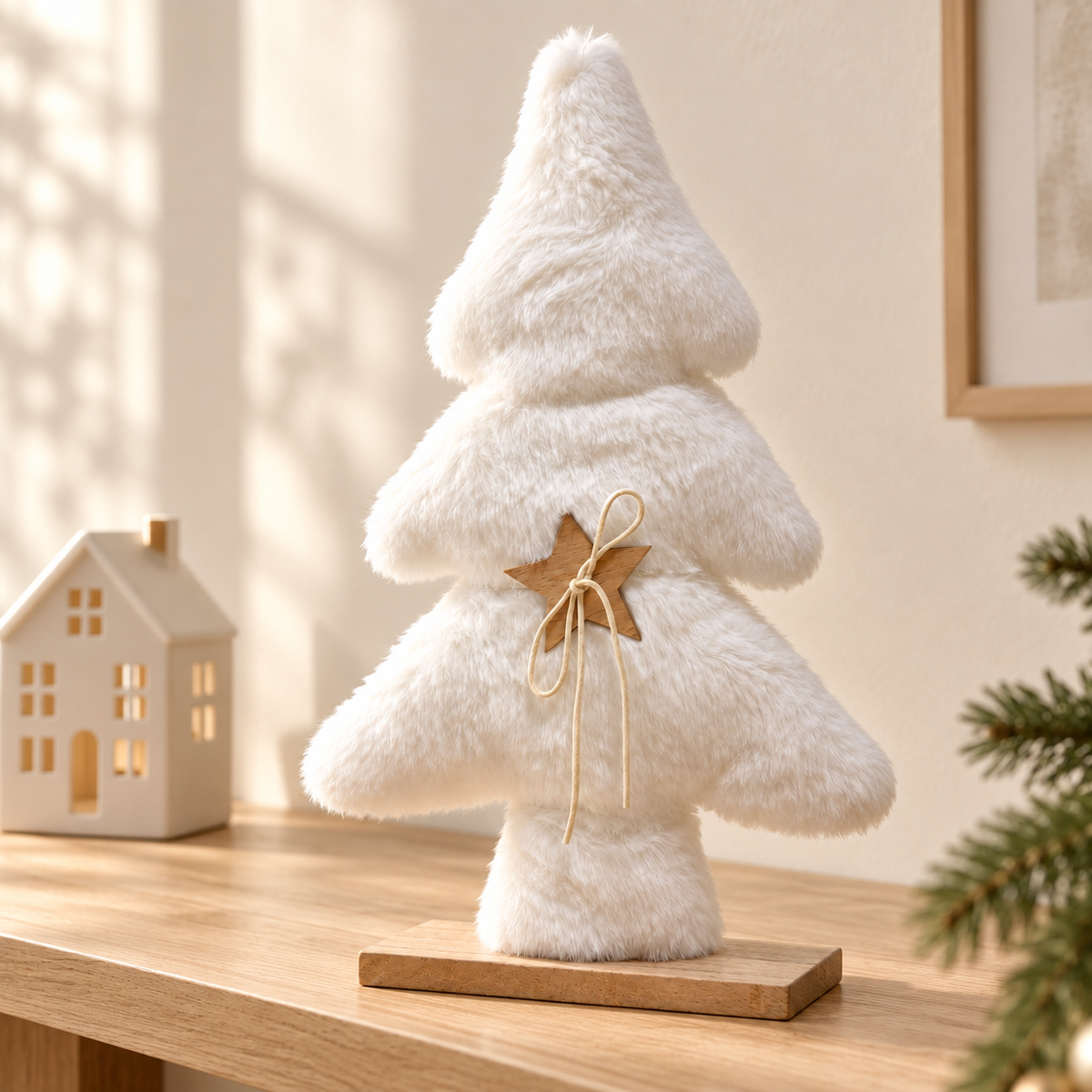Fluffy White Christmas Tree