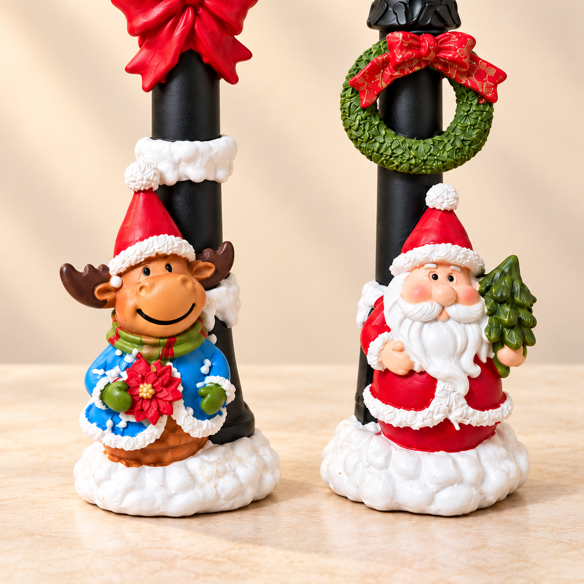 Light-Up Christmas Lamp-Post Decoration – 2 Designs