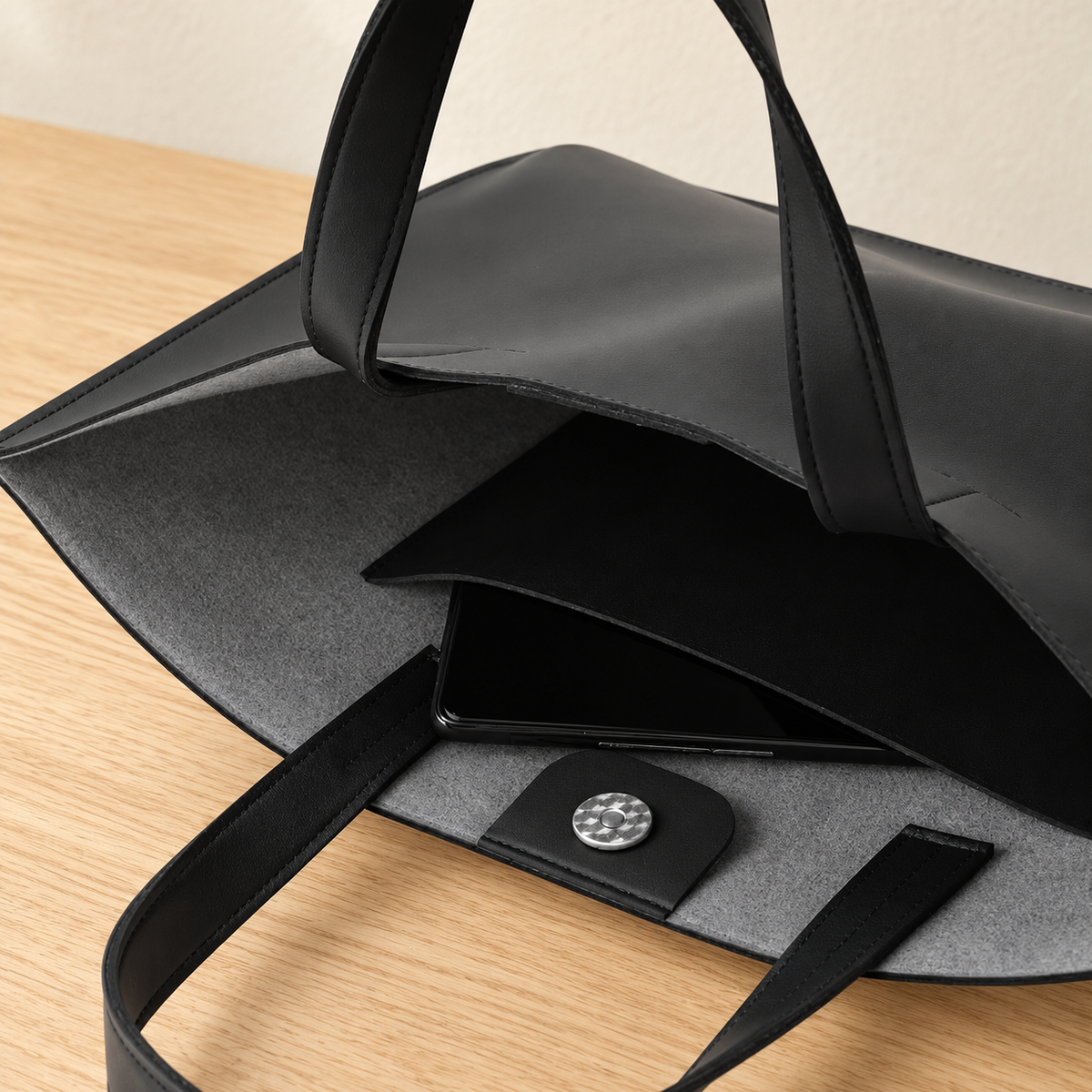 Personalized PU Leather Commuter Tote