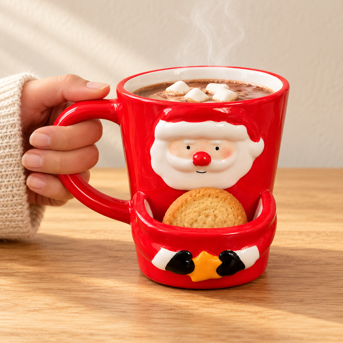 Santa Cookie Pocket Mug