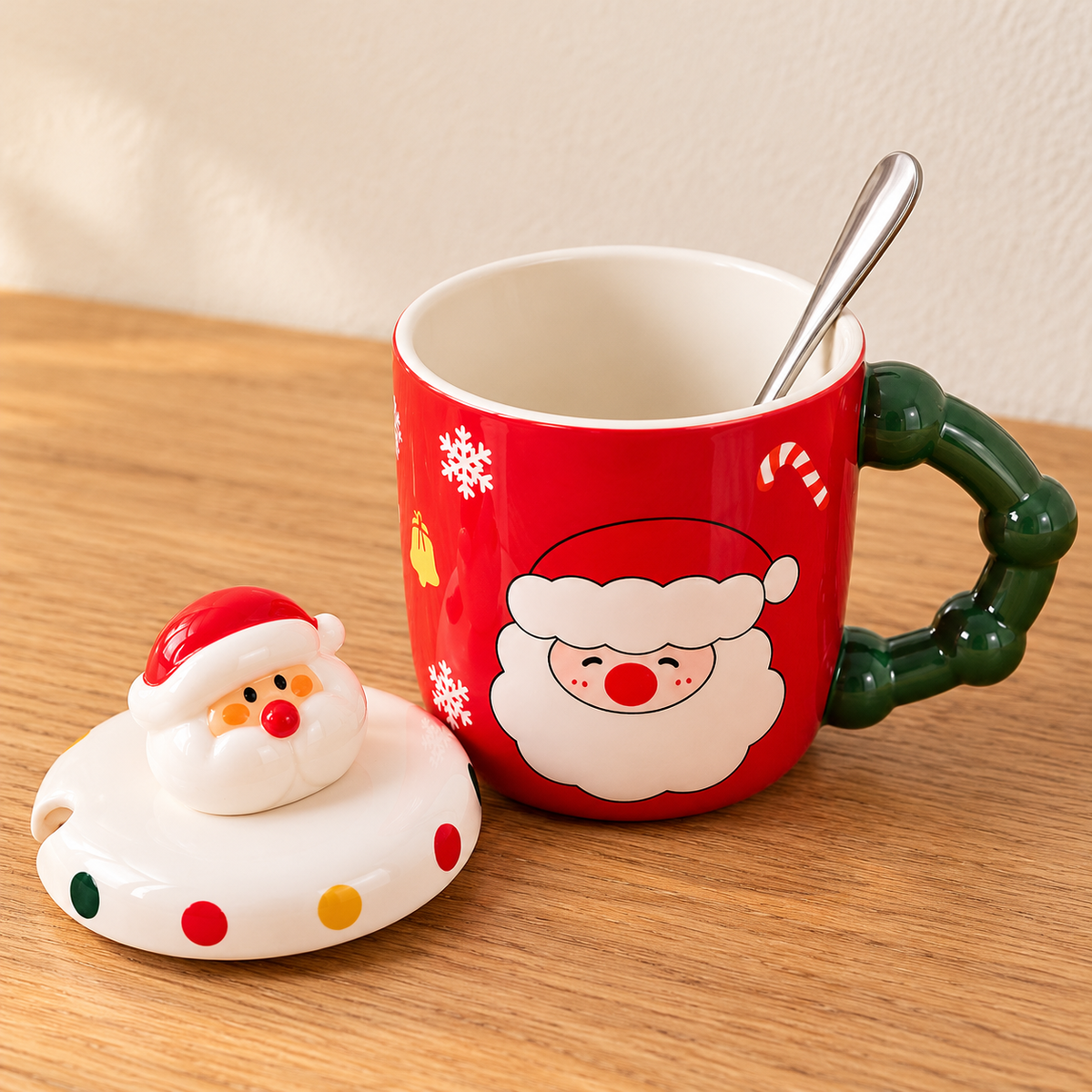 Santa Christmas Mug with Lid