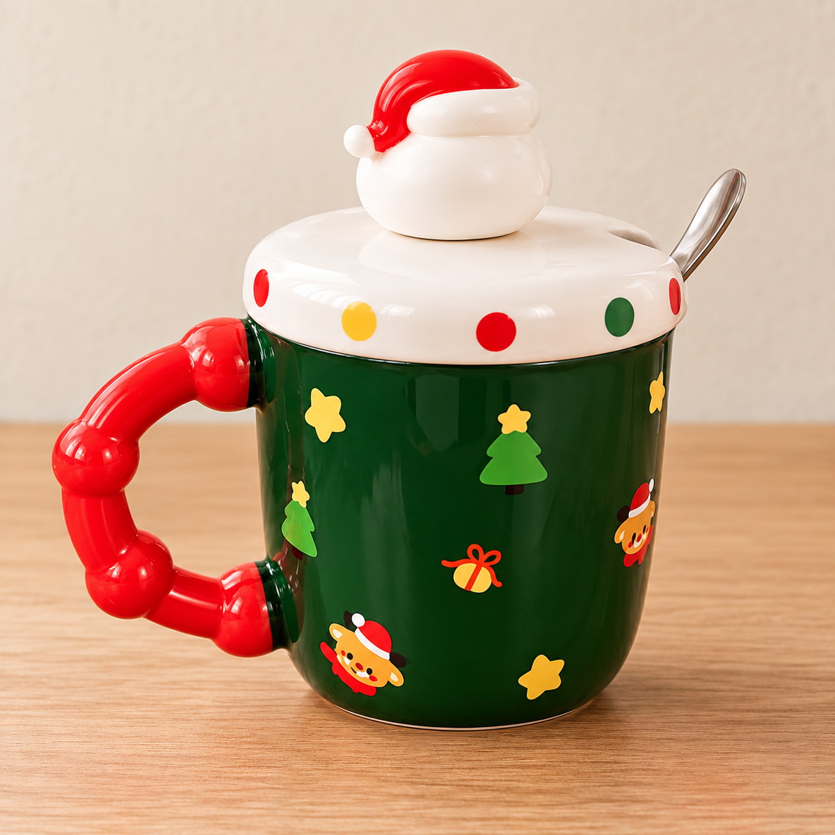 Santa Christmas Mug with Lid