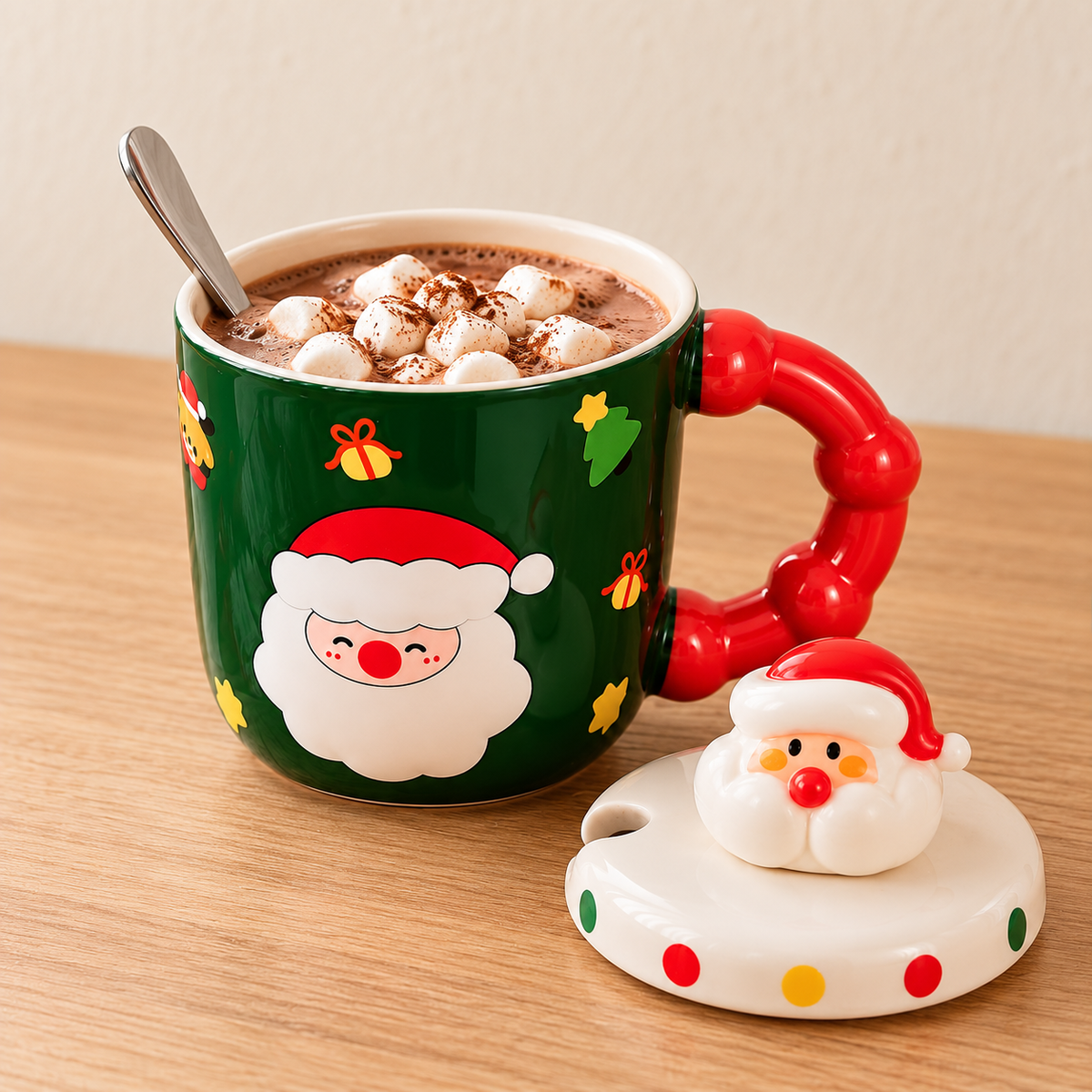 Santa Christmas Mug with Lid
