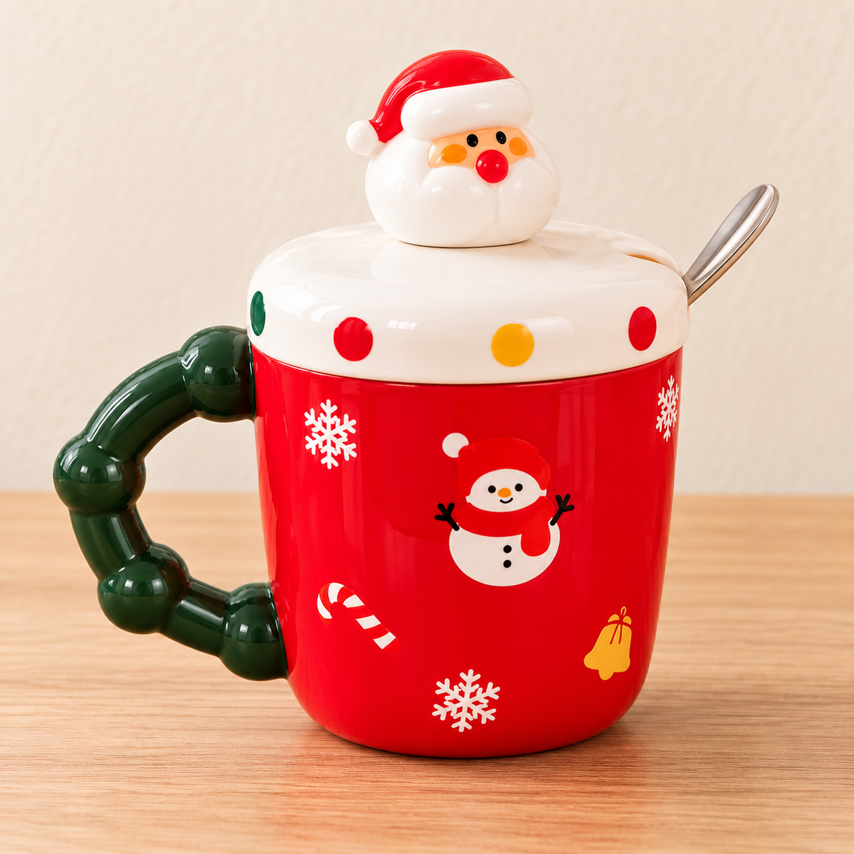 Santa Christmas Mug with Lid
