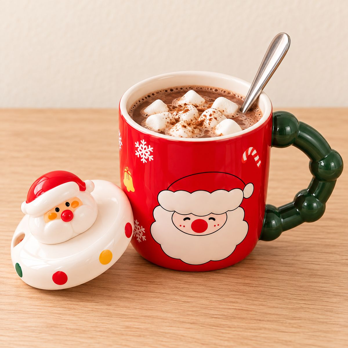Santa Christmas Mug with Lid