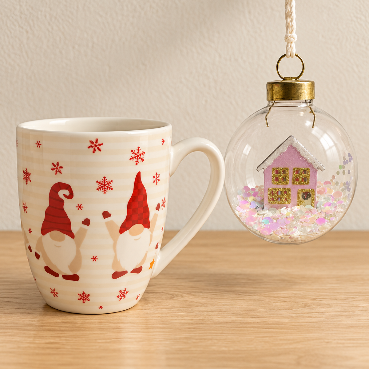 Gnome Mug + Free Snow Globe Ornament