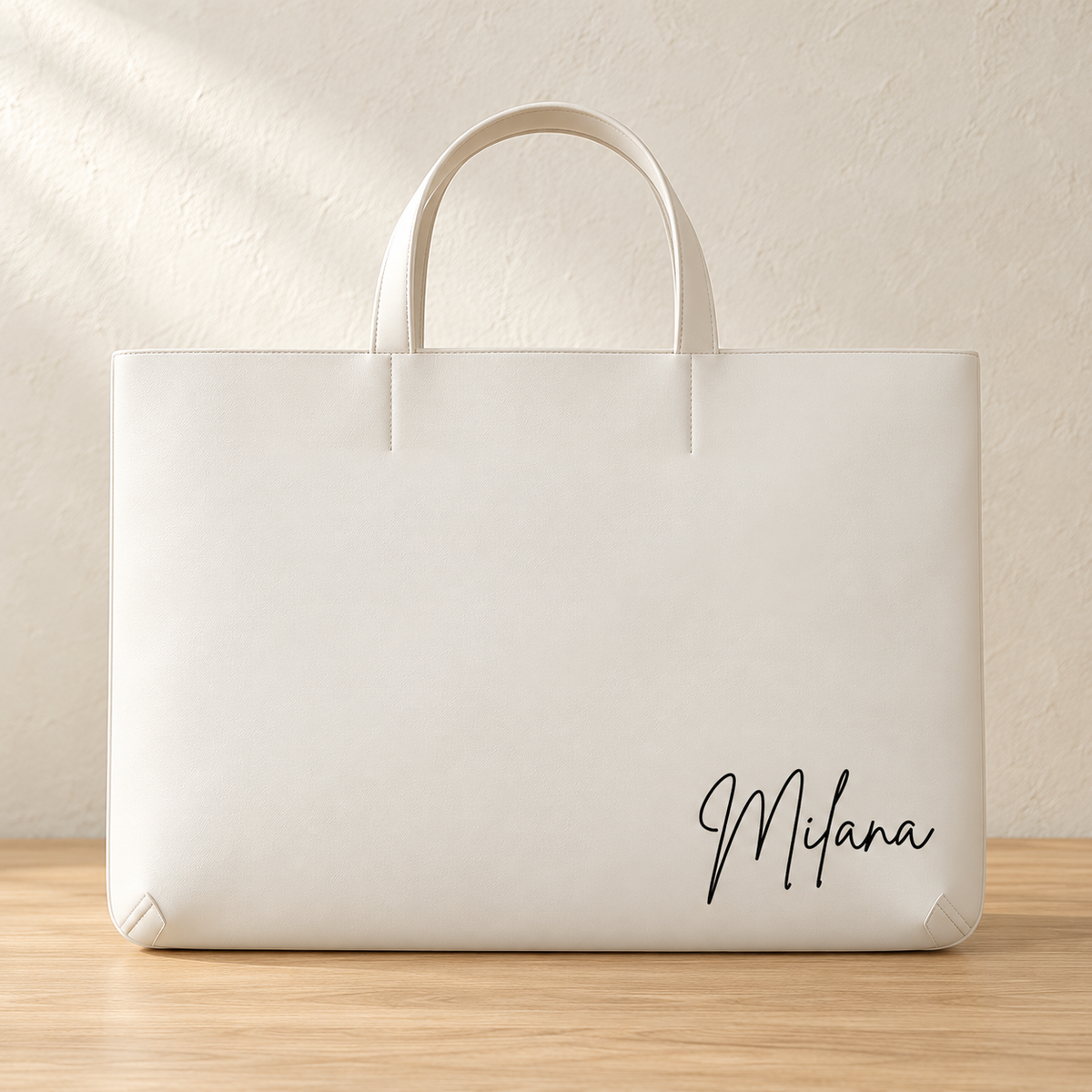 Personalized PU Leather Commuter Tote