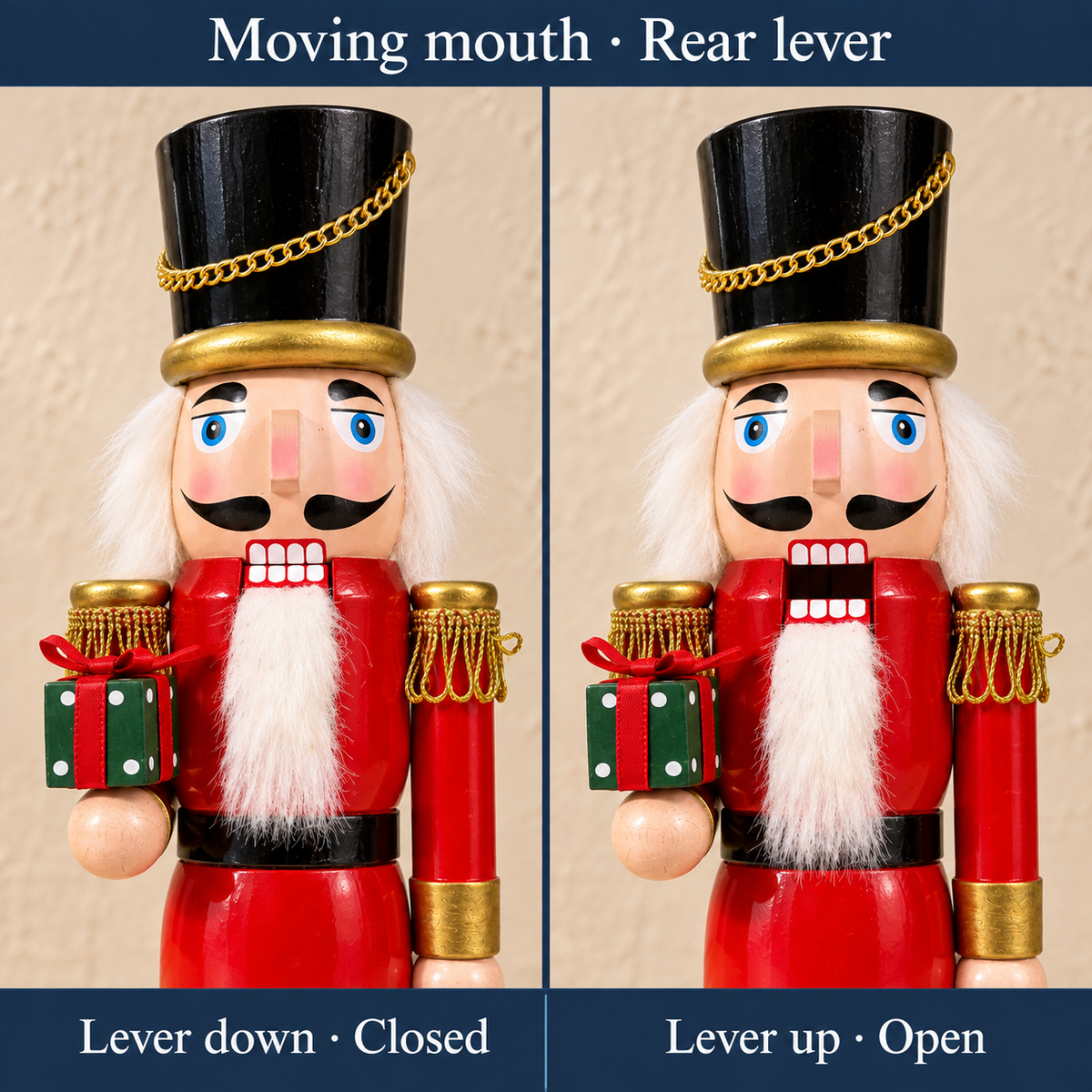 Handmade Gift-Bearing Soldier Nutcracker – 43 cm