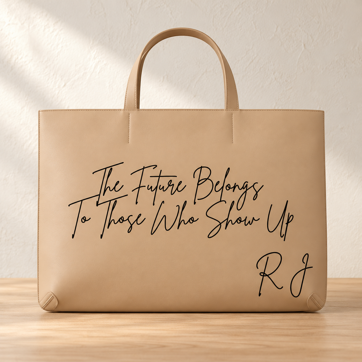 Personalized PU Leather Commuter Tote