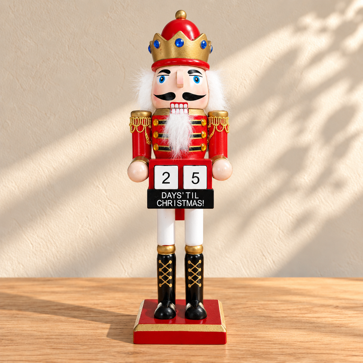 Christmas Countdown Nutcracker - 25 cm