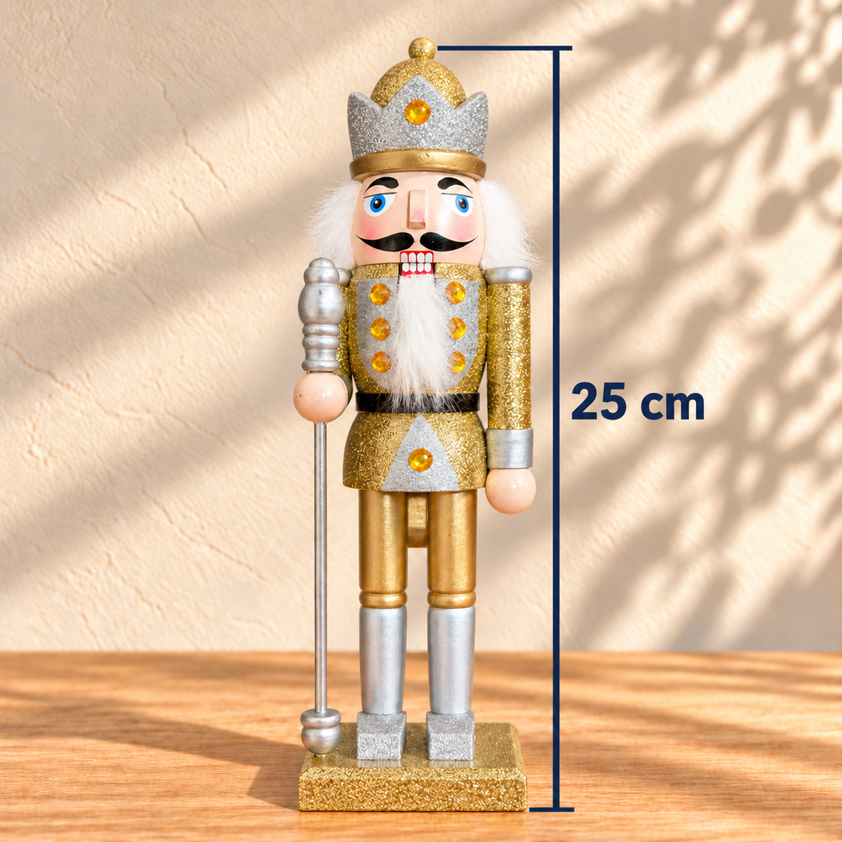 Golden King Nutcracker - 25 cm