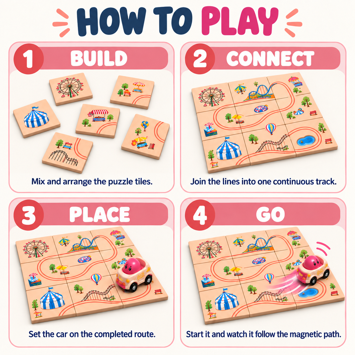 Magnetic Track Puzzle Set