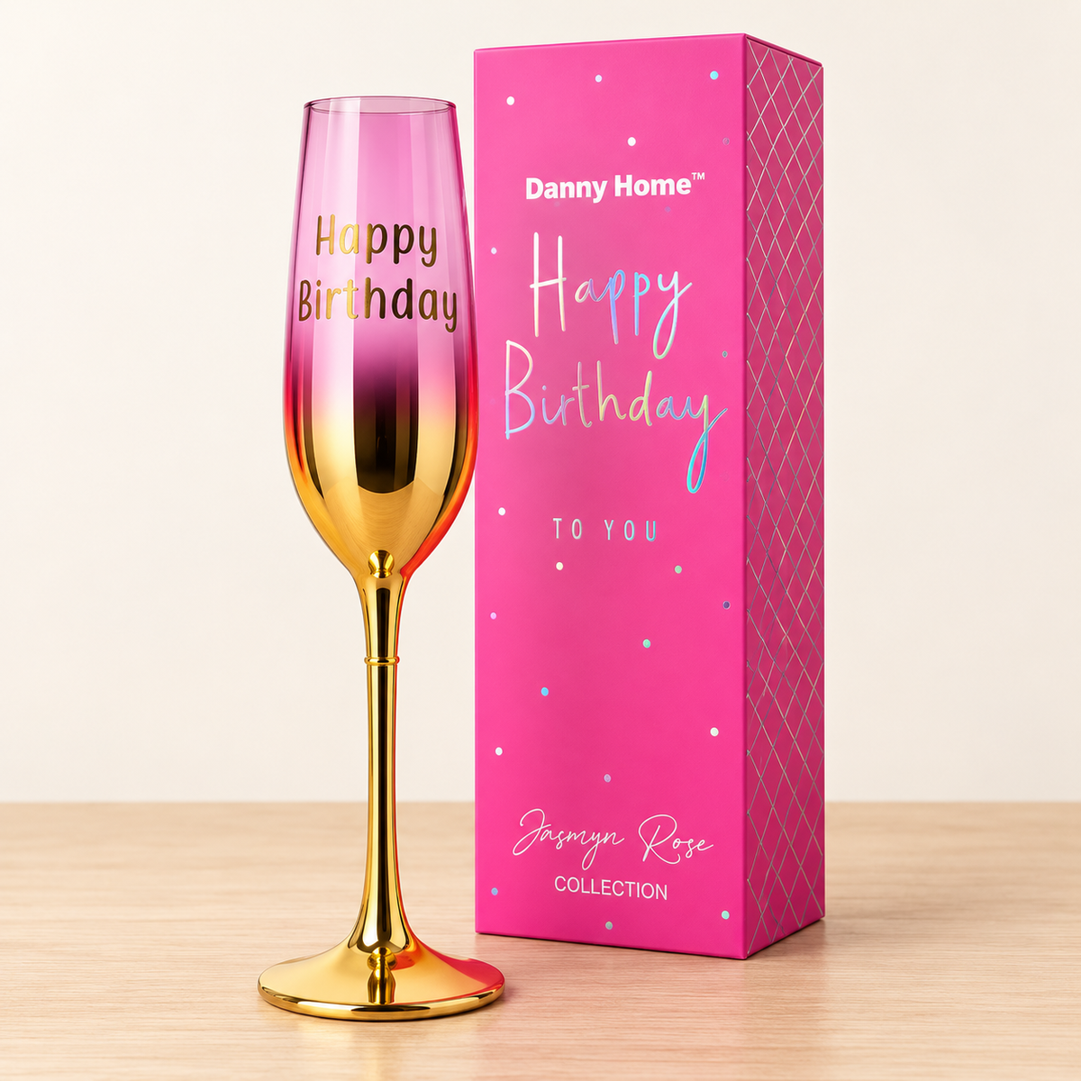 Happy Birthday Champagne Flute