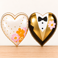 Bride & Groom Heart Balloons