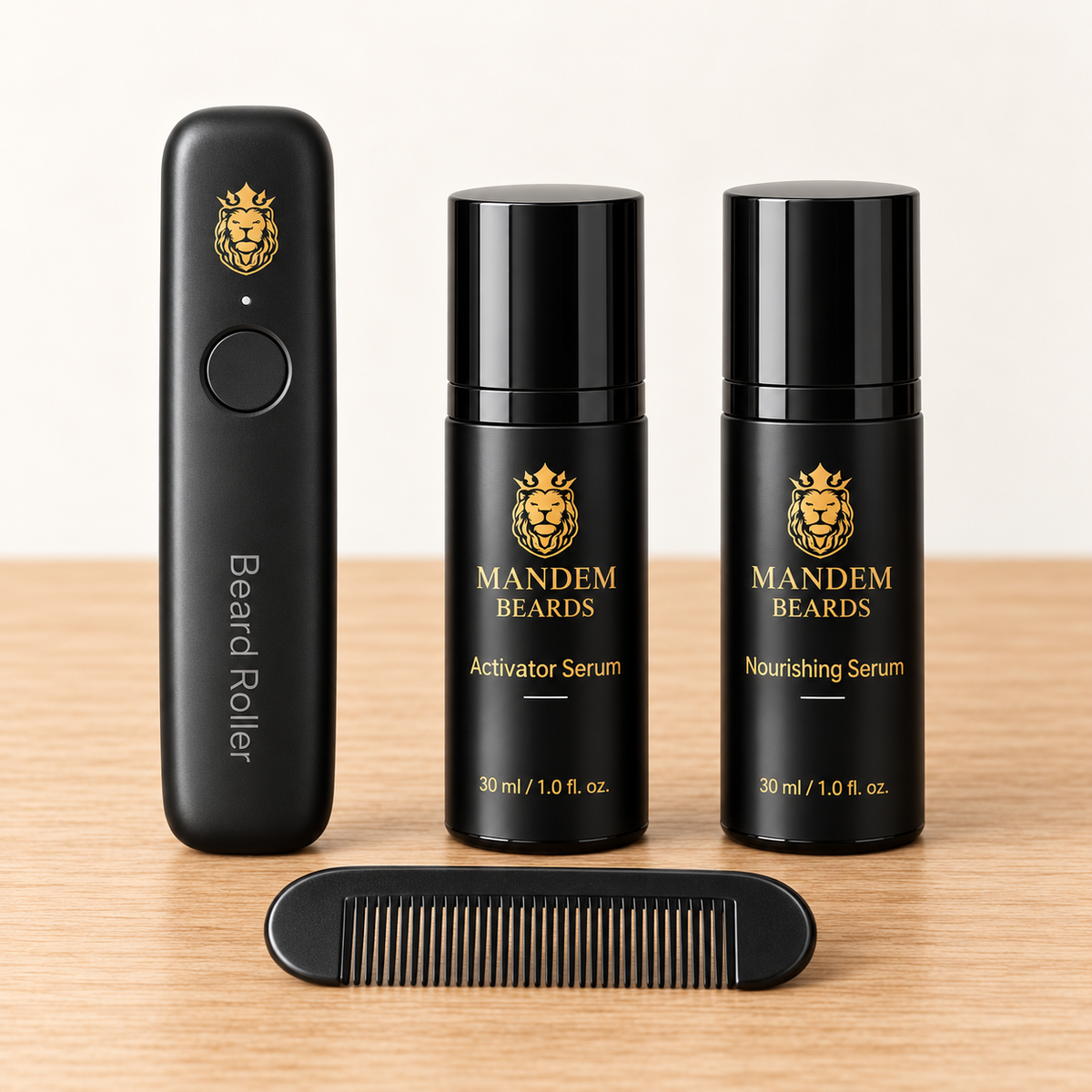 Beard Roller & Serum Kit