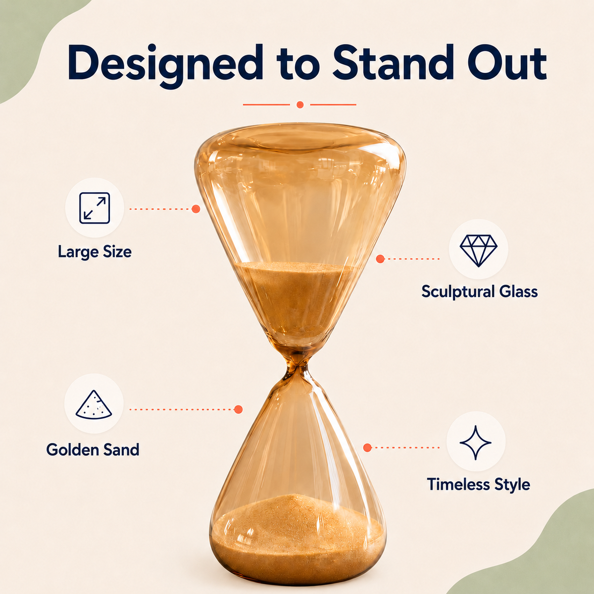 Sculptural Hourglass