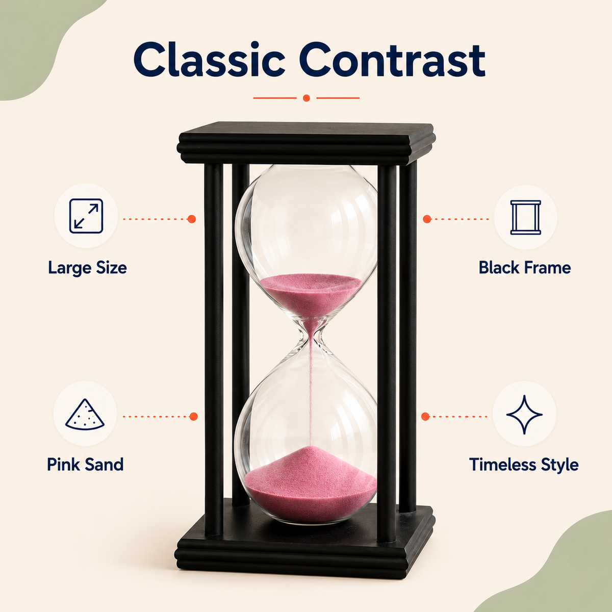 Black Frame Hourglass