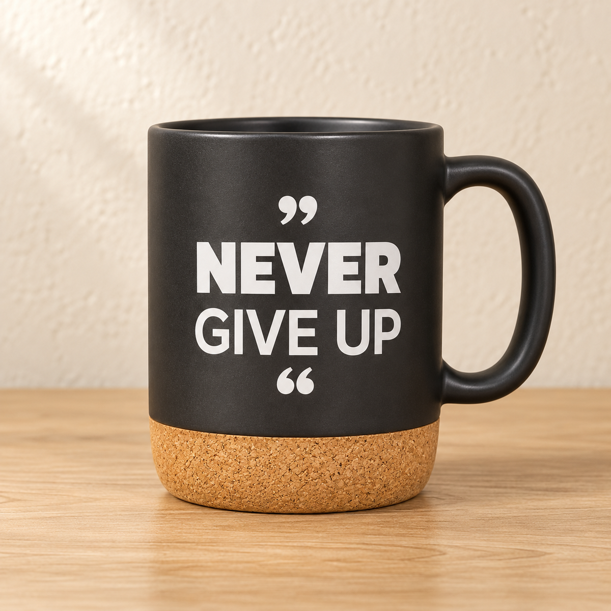 Motivational Cork-Base Mug