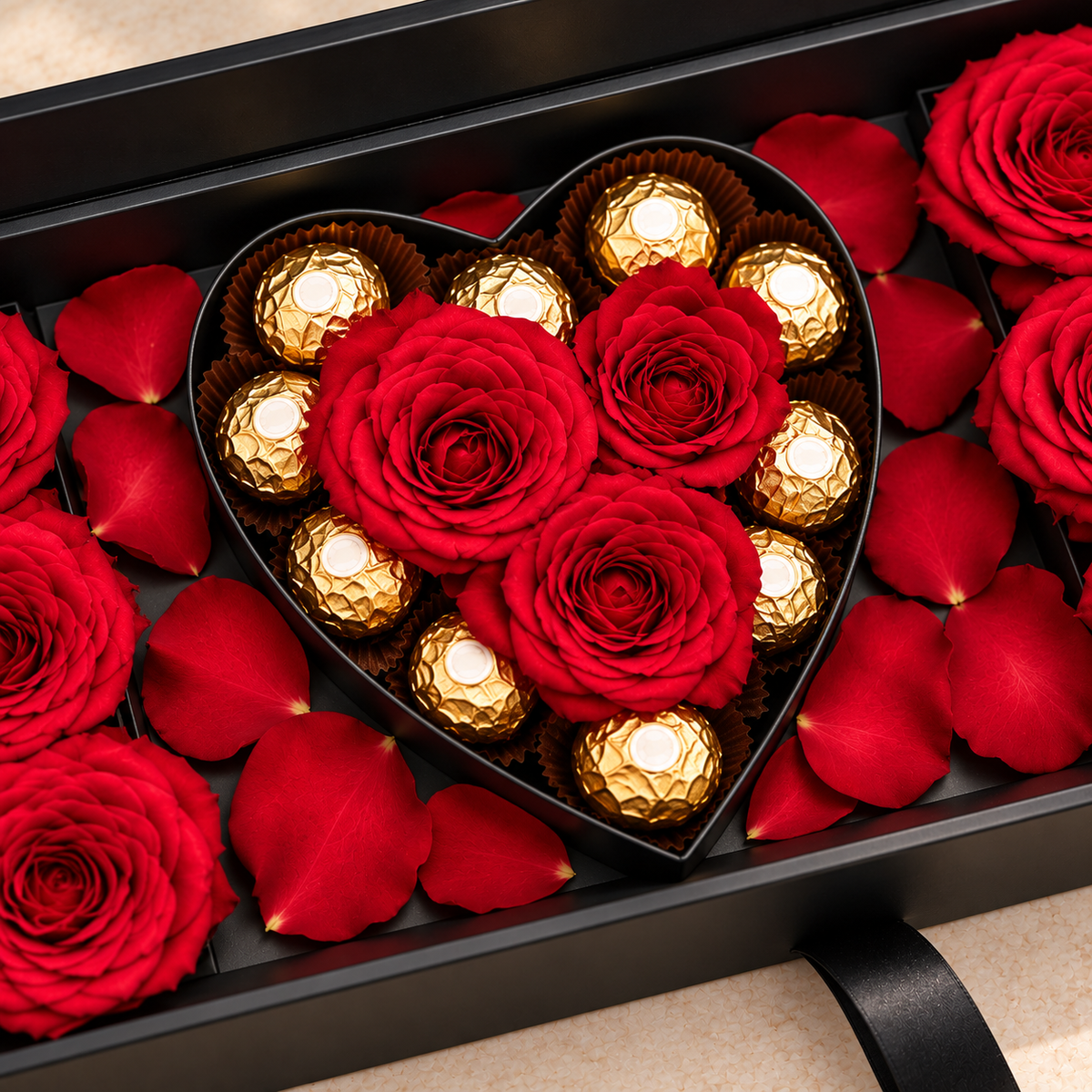 I Heart U Rose & Chocolate Box