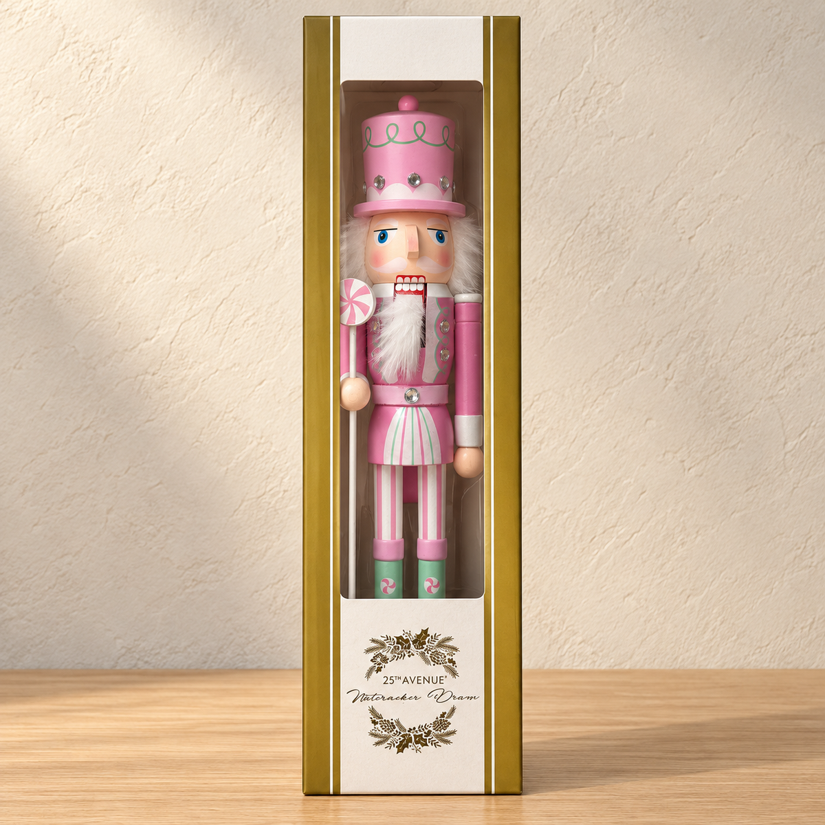 Handmade Peppermint Candy Nutcracker – 43 cm