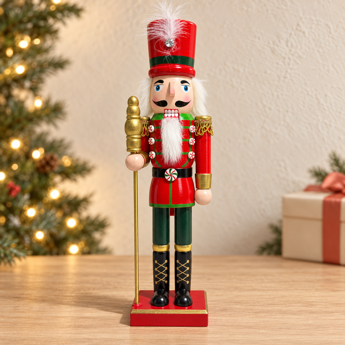 Handmade Peppermint Guardsman Nutcracker – 43 cm