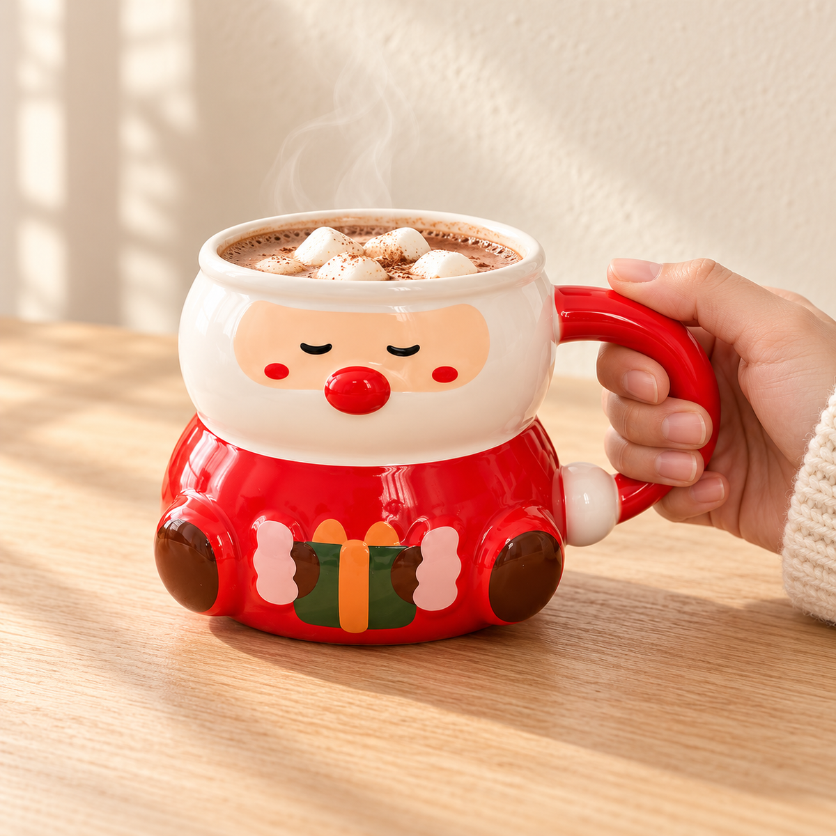 Santa Gift Mug with Lid