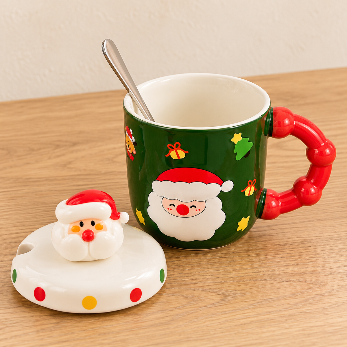 Santa Christmas Mug with Lid