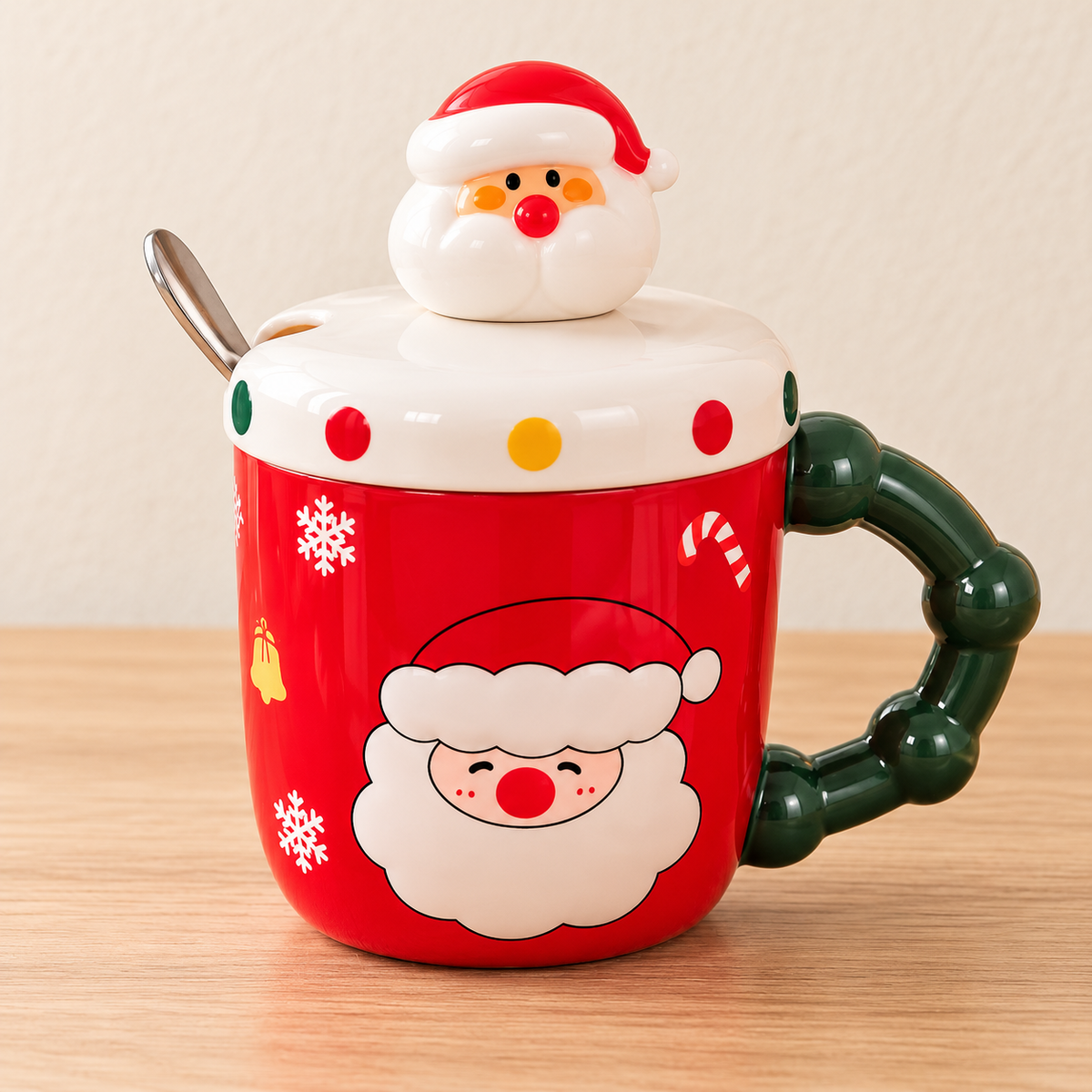 Santa Christmas Mug with Lid