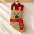 Reindeer Christmas Stocking with Scarf