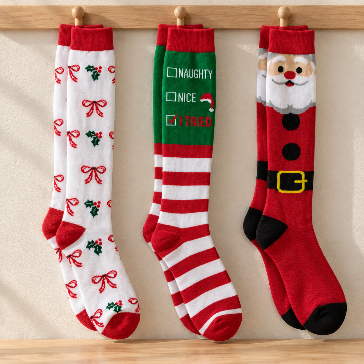 Merry & Bright Christmas Socks