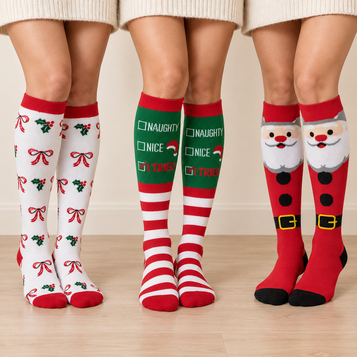 Merry & Bright Christmas Socks