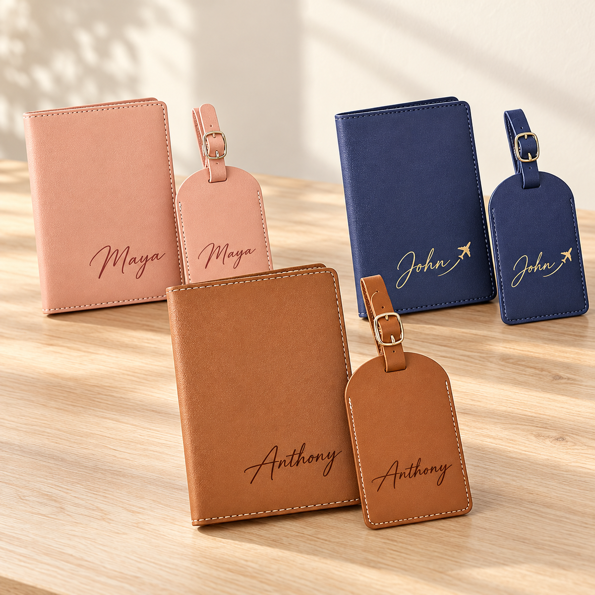 Personalized Passport & Luggage Tag Set