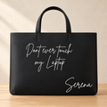 Personalized PU Leather Commuter Tote